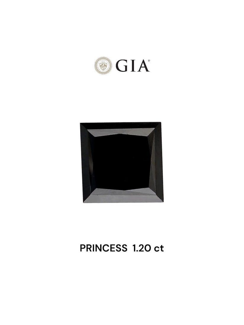 Loose Diamond - PRINCESS 1.2ct Fancy Black VVS2: Loose Diamond - PRINCESS 1.2ct Fancy Black VVS2 Source: Natural Shape: PRINCESS Carats: 1.2 Color: Fancy Black Certification: GIA Video: