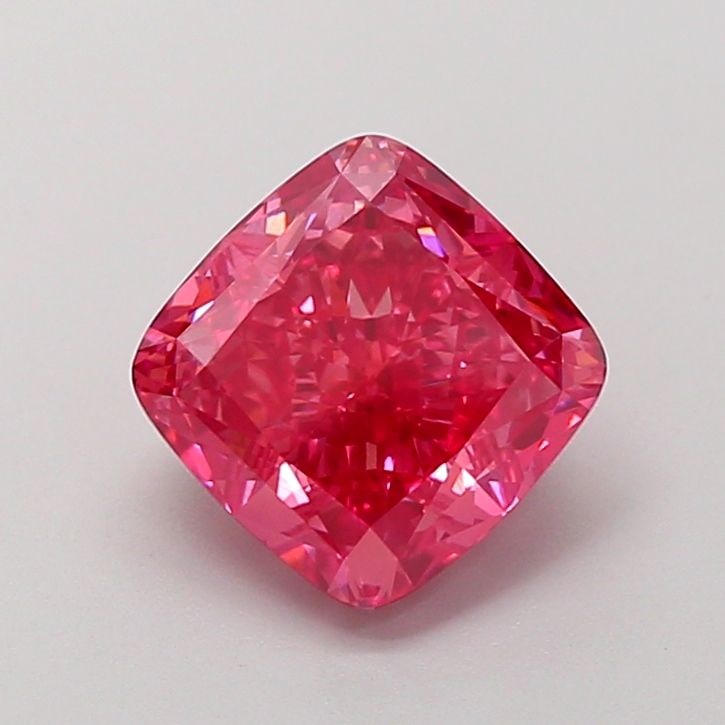 Loose Diamond - CUSHION BRILLIANT 3.09ct Fancy Vivid Pink VS1: Loose Diamond - CUSHION BRILLIANT 3.09ct Fancy Vivid Pink VS1 Source: This is a real non-mined Diamond that has been grown in a lab Shape: CUSHION BRILLIANT Carats: 3.09 Color: Fancy Vivid Pink Certif
