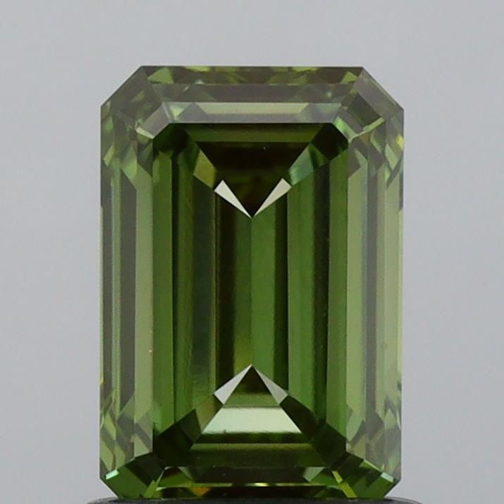 Loose Diamond - EMERALD 1.06ct Fancy Vivid Green VS1: Loose Diamond - EMERALD 1.06ct Fancy Vivid Green VS1 Source: This is a real non-mined Diamond that has been grown in a lab Shape: EMERALD Carats: 1.06 Color: Fancy Vivid Green Certification: IGI Video