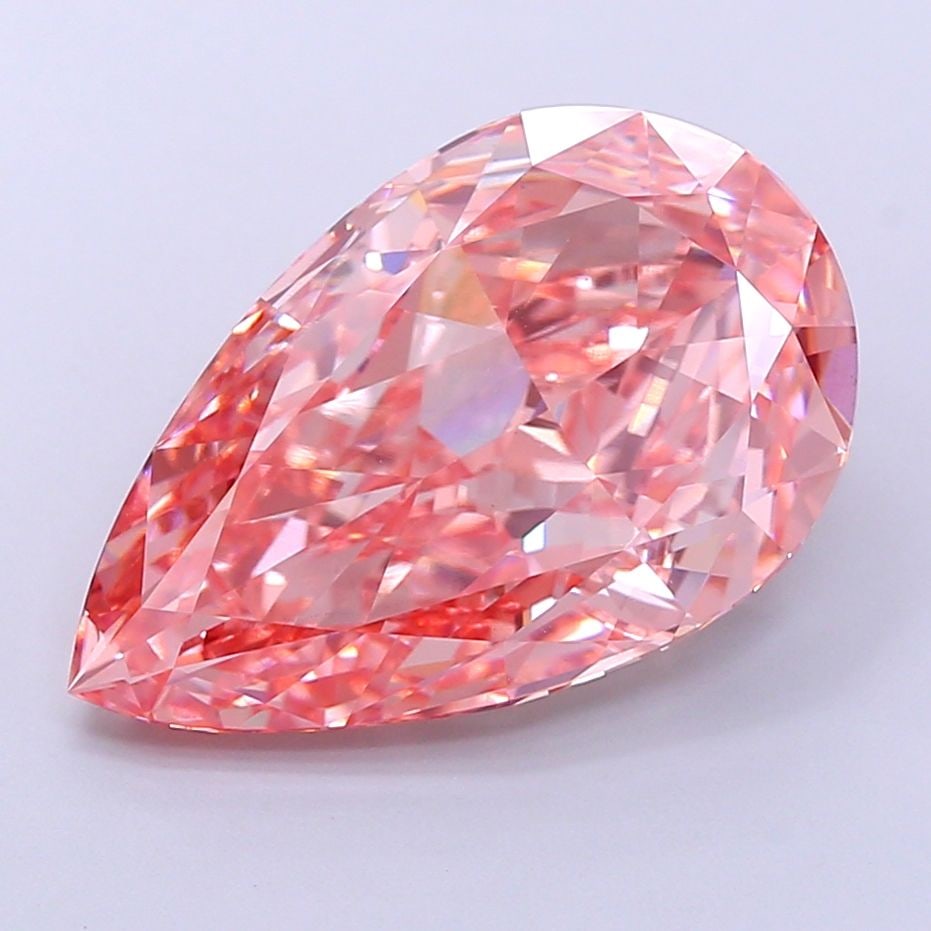 Loose Diamond - PEAR 10.8ct Fancy Vivid Pink VS1: Loose Diamond - PEAR 10.8ct Fancy Vivid Pink VS1 Source: This is a real non-mined Diamond that has been grown in a lab Shape: PEAR Carats: 10.8 Color: Fancy Vivid Pink Certification: IGI Video: