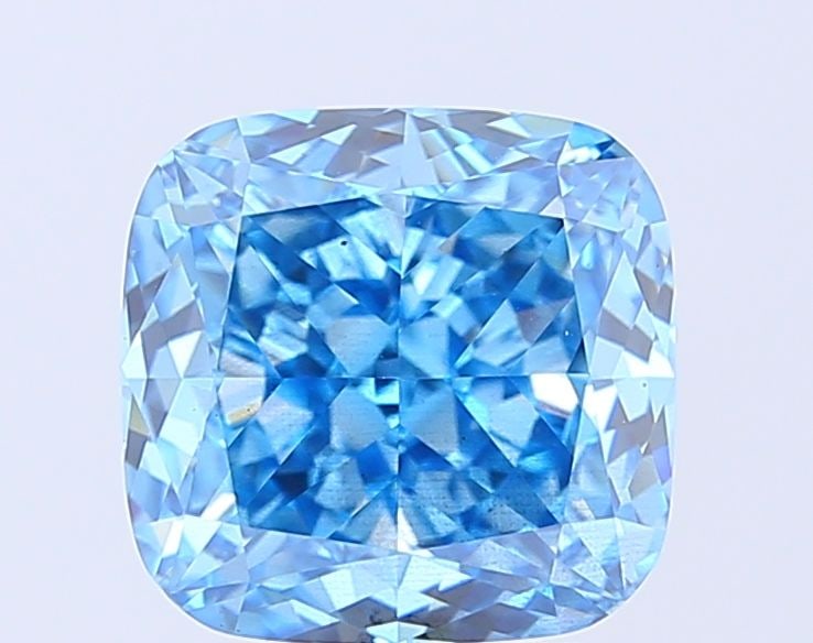 Loose Diamond - CUSHION MODIFIED 4.05ct Fancy Vivid Blue VS2: Loose Diamond - CUSHION MODIFIED 4.05ct Fancy Vivid Blue VS2 Source: This is a real non-mined Diamond that has been grown in a lab Shape: CUSHION MODIFIED Carats: 4.05 Color: Fancy Vivid Blue Certific