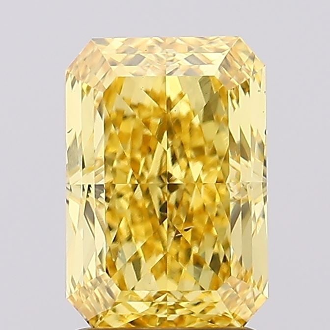 Loose Diamond - RADIANT 2.51ct Fancy Vivid Yellow VS2: Loose Diamond - RADIANT 2.51ct Fancy Vivid Yellow VS2 Source: This is a real non-mined Diamond that has been grown in a lab Shape: RADIANT Carats: 2.51 Color: Fancy Vivid Yellow Certification: IGI