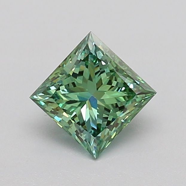 Loose Diamond - PRINCESS 0.75ct Fancy Vivid Green VS1: Loose Diamond - PRINCESS 0.75ct Fancy Vivid Green VS1 Source: This is a real non-mined Diamond that has been grown in a lab Shape: PRINCESS Carats: 0.75 Color: Fancy Vivid Green Certification: IGI