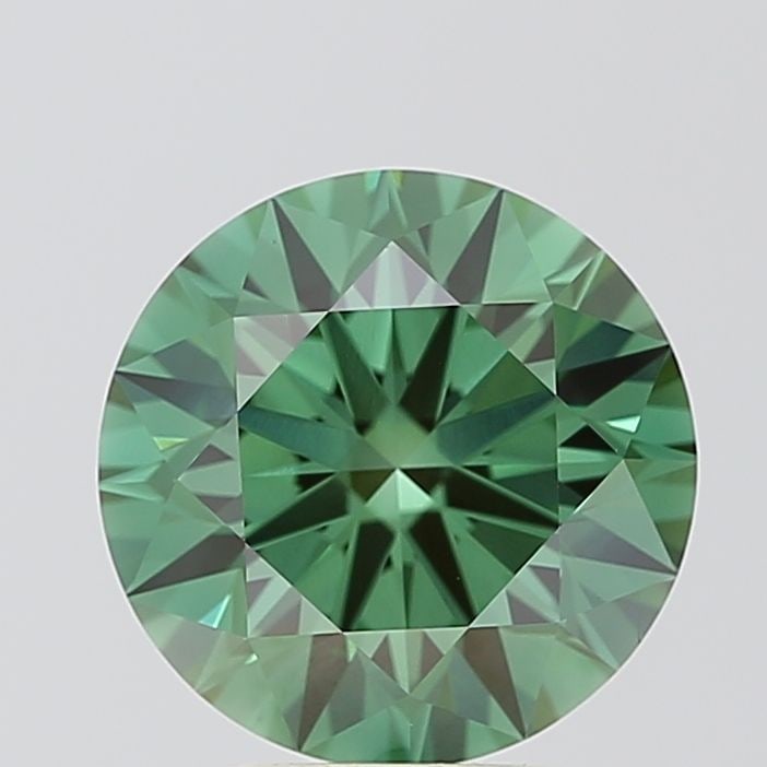 Ideal Loose Diamond - ROUND 3.48ct Fancy Vivid Green VS1 (1 of 1)