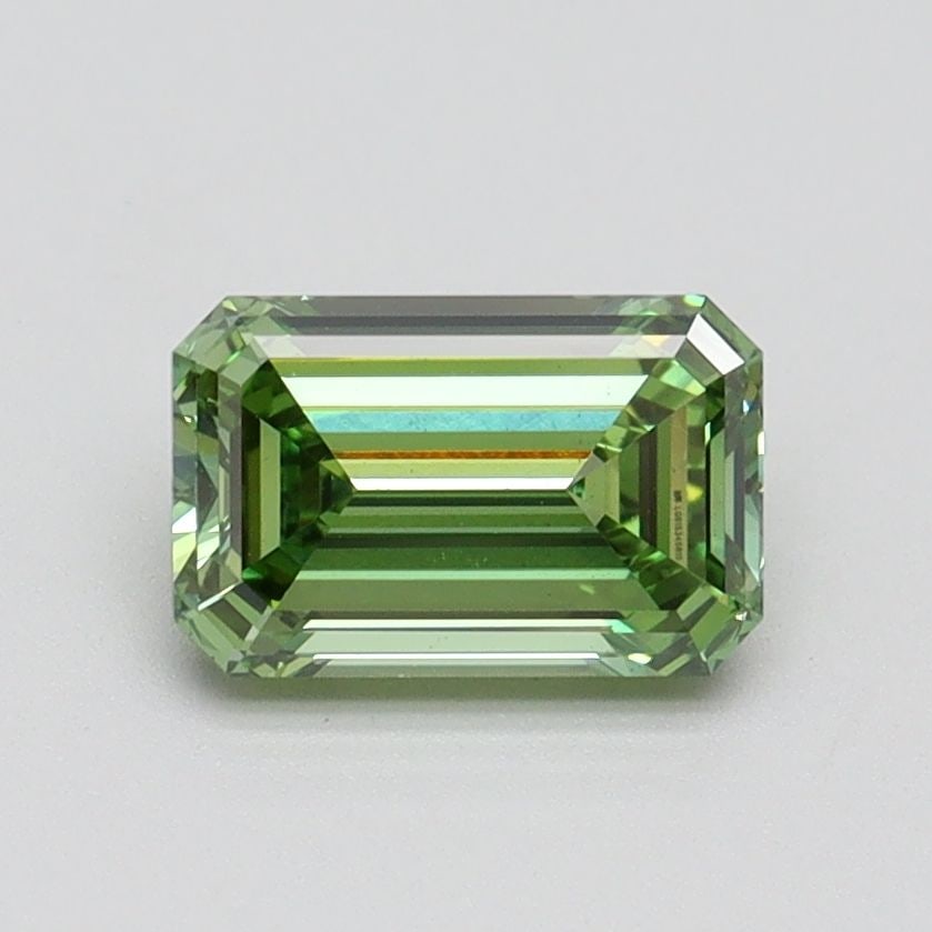 Loose Diamond - EMERALD 1.0ct Fancy Vivid Green VS1: Loose Diamond - EMERALD 1.0ct Fancy Vivid Green VS1 Source: This is a real non-mined Diamond that has been grown in a lab Shape: EMERALD Carats: 1.0 Color: Fancy Vivid Green Certification: IGI Video: