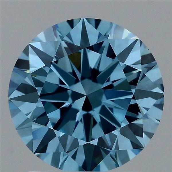 Loose Diamond - ROUND 2.0ct Fancy Vivid Blue VVS2: Loose Diamond - ROUND 2.0ct Fancy Vivid Blue VVS2 Source: This is a real non-mined Diamond that has been grown in a lab Shape: ROUND Carats: 2.0 Color: Fancy Vivid Blue Certification: IGI Video: