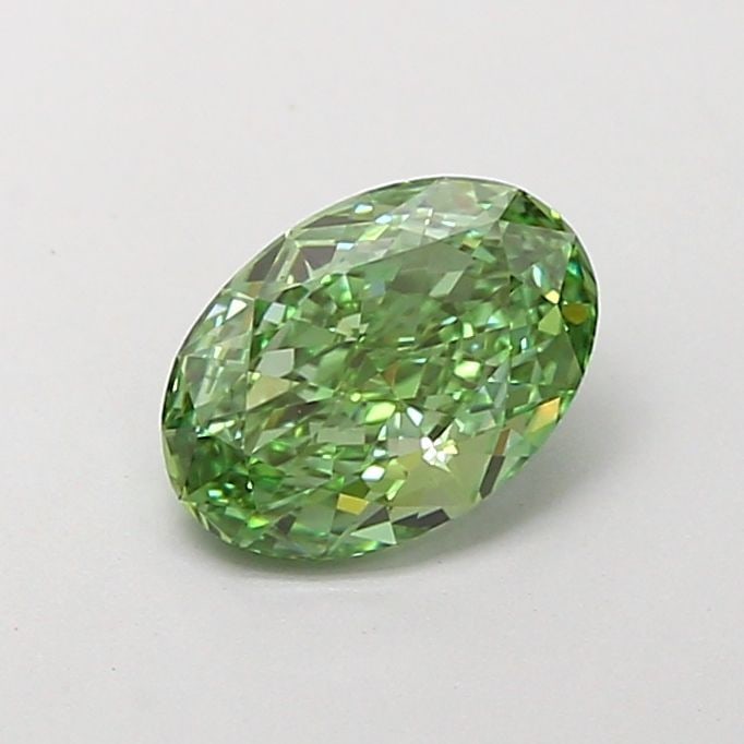 Loose Diamond - OVAL 1.01ct Fancy Vivid Green VVS2: Loose Diamond - OVAL 1.01ct Fancy Vivid Green VVS2 Source: This is a real non-mined Diamond that has been grown in a lab Shape: OVAL Carats: 1.01 Color: Fancy Vivid Green Certification: IGI Video: