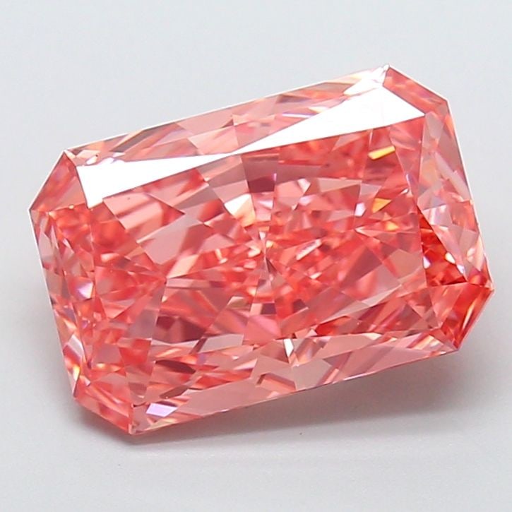 Loose Diamond - RADIANT 5.02ct Fancy Vivid Pink VS1: Loose Diamond - RADIANT 5.02ct Fancy Vivid Pink VS1 Source: This is a real non-mined Diamond that has been grown in a lab Shape: RADIANT Carats: 5.02 Color: Fancy Vivid Pink Certification: IGI Video: