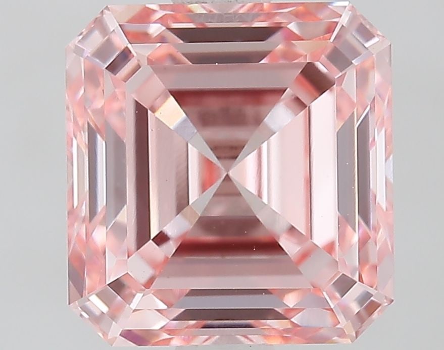 Loose Diamond - ASSCHER 2.1ct Fancy Intense Pink VS1: Loose Diamond - ASSCHER 2.1ct Fancy Intense Pink VS1 Source: This is a real non-mined Diamond that has been grown in a lab Shape: ASSCHER Carats: 2.1 Color: Fancy Intense Pink Certification: IGI Video
