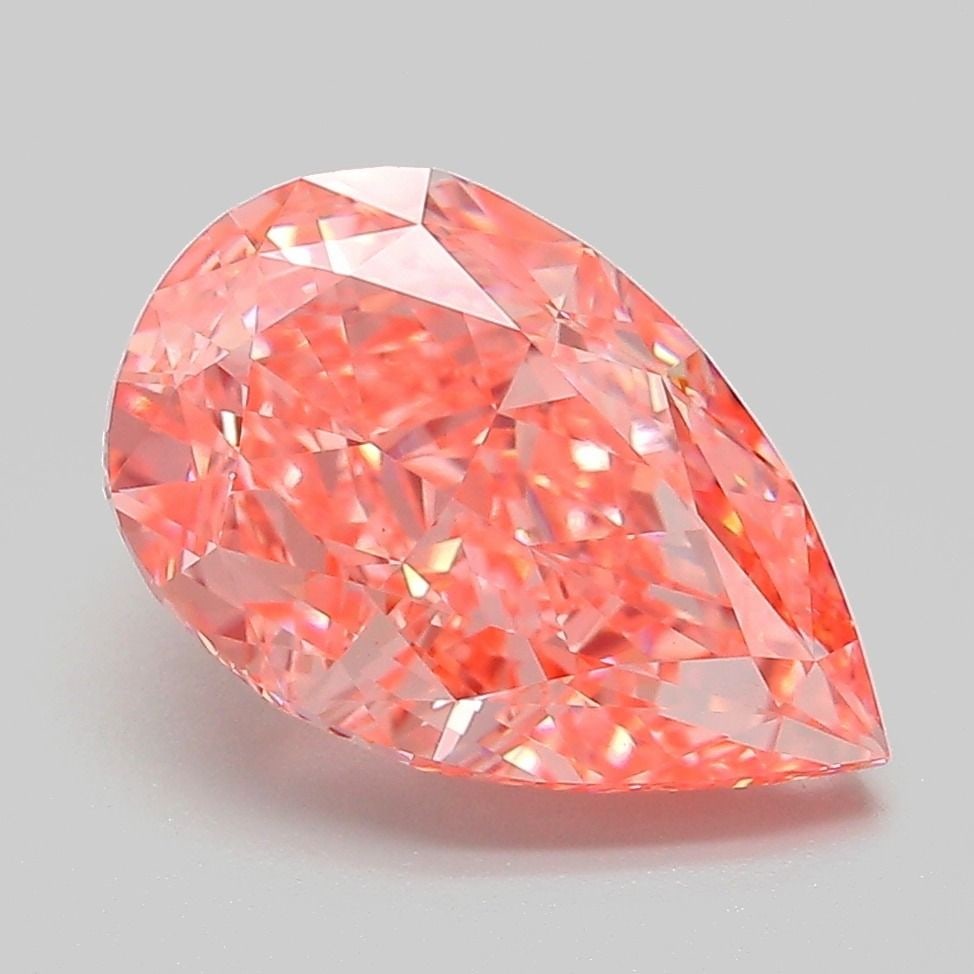 Loose Diamond - PEAR 3.7ct Fancy Vivid Pink VS1: Loose Diamond - PEAR 3.7ct Fancy Vivid Pink VS1 Source: This is a real non-mined Diamond that has been grown in a lab Shape: PEAR Carats: 3.7 Color: Fancy Vivid Pink Certification: IGI Video: