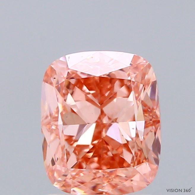 Loose Diamond - CUSHION MODIFIED 2.02ct Fancy Intense Orangey Pink VS2: Loose Diamond - CUSHION MODIFIED 2.02ct Fancy Intense Orangey Pink VS2 Source: This is a real non-mined Diamond that has been grown in a lab Shape: CUSHION MODIFIED Carats: 2.02 Color: Fancy Intense O