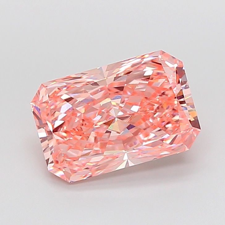 Loose Diamond - RADIANT 5.0ct Fancy Vivid Pink VS1: Loose Diamond - RADIANT 5.0ct Fancy Vivid Pink VS1 Source: This is a real non-mined Diamond that has been grown in a lab Shape: RADIANT Carats: 5.0 Color: Fancy Vivid Pink Certification: IGI Video: