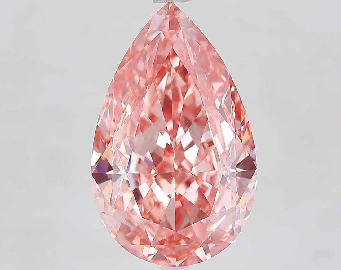Loose Diamond - PEAR 7.52ct Fancy Vivid Pink VS1: Loose Diamond - PEAR 7.52ct Fancy Vivid Pink VS1 Source: This is a real non-mined Diamond that has been grown in a lab Shape: PEAR Carats: 7.52 Color: Fancy Vivid Pink Certification: IGI Video: