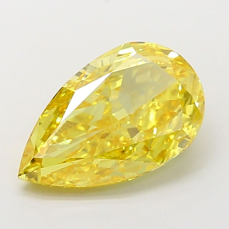 Loose Diamond - PEAR 5.02ct Fancy Vivid Yellow VS1: Loose Diamond - PEAR 5.02ct Fancy Vivid Yellow VS1 Source: This is a real non-mined Diamond that has been grown in a lab Shape: PEAR Carats: 5.02 Color: Fancy Vivid Yellow Certification: IGI Video: