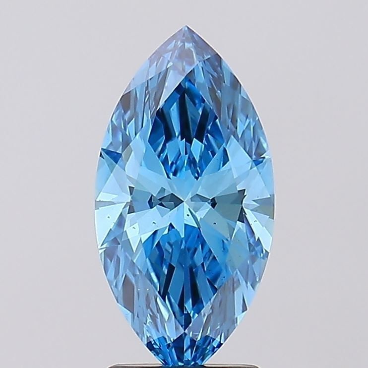Loose Diamond - MARQUISE 2.15ct Fancy Vivid Blue VS2: Loose Diamond - MARQUISE 2.15ct Fancy Vivid Blue VS2 Source: This is a real non-mined Diamond that has been grown in a lab Shape: MARQUISE Carats: 2.15 Color: Fancy Vivid Blue Certification: IGI Video