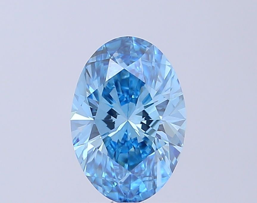 Loose Diamond - OVAL 2.01ct Fancy Vivid Blue VS2: Loose Diamond - OVAL 2.01ct Fancy Vivid Blue VS2 Source: This is a real non-mined Diamond that has been grown in a lab Shape: OVAL Carats: 2.01 Color: Fancy Vivid Blue Certification: IGI Video: