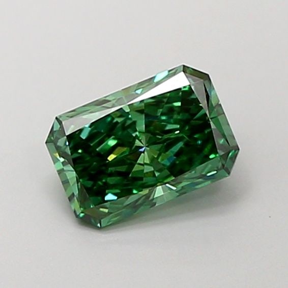 Loose Diamond - RADIANT 1.04ct Fancy Vivid Green VVS2: Loose Diamond - RADIANT 1.04ct Fancy Vivid Green VVS2 Source: This is a real non-mined Diamond that has been grown in a lab Shape: RADIANT Carats: 1.04 Color: Fancy Vivid Green Certification: IGI Vide