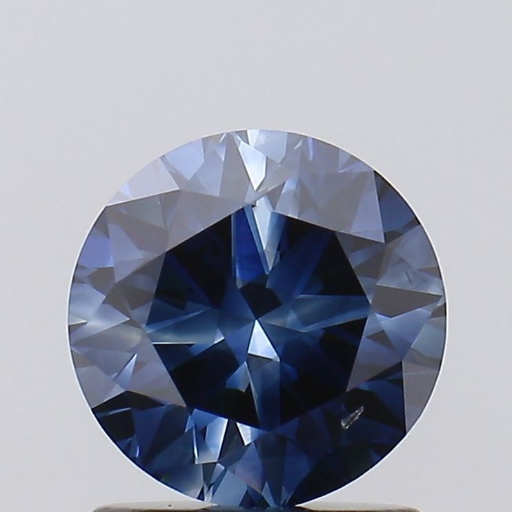 Loose Diamond - ROUND 1.18ct Fancy Deep Blue SI1: Loose Diamond - ROUND 1.18ct Fancy Deep Blue SI1 Source: This is a real non-mined Diamond that has been grown in a lab Shape: ROUND Carats: 1.18 Color: Fancy Deep Blue Certification: NONE Video: