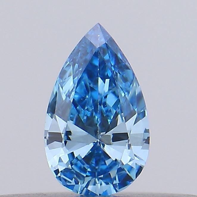 Loose Diamond - PEAR 0.16ct Fancy Vivid Blue VVS2: Loose Diamond - PEAR 0.16ct Fancy Vivid Blue VVS2 Source: This is a real non-mined Diamond that has been grown in a lab Shape: PEAR Carats: 0.16 Color: Fancy Vivid Blue Certification: IGI Video: