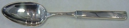 Tiffany & Co. Sterling Silver Monogrammed Serving Spoon 8 1/4" Square Handle (1 of 1)