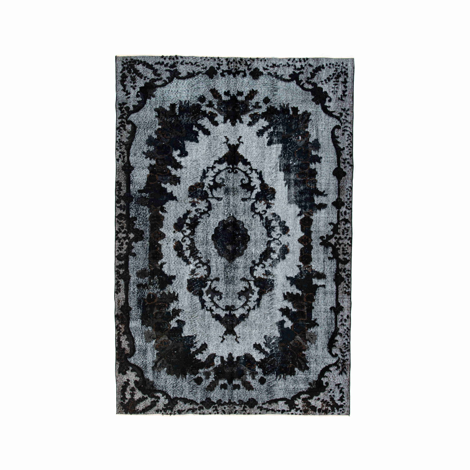 Authentic Vintage Handmade Carpet Wool on Cotton 69.7 x 105.5 Inches: Authentic Vintage Handmade Carpet Wool on Cotton 69.7 x 105.5 Inches Discover the charm of this Authentic Handmade Vintage Carpet, crafted with care from wool on cotton. This unique piece features dou