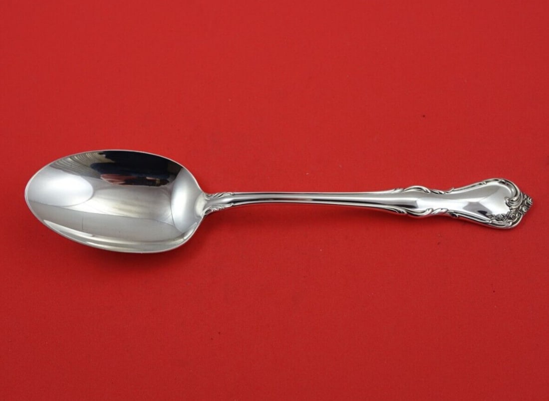 Reed and Barton Rose Cascade Sterling Silver Serving Spoon 8.5 Inch (1 of 3)