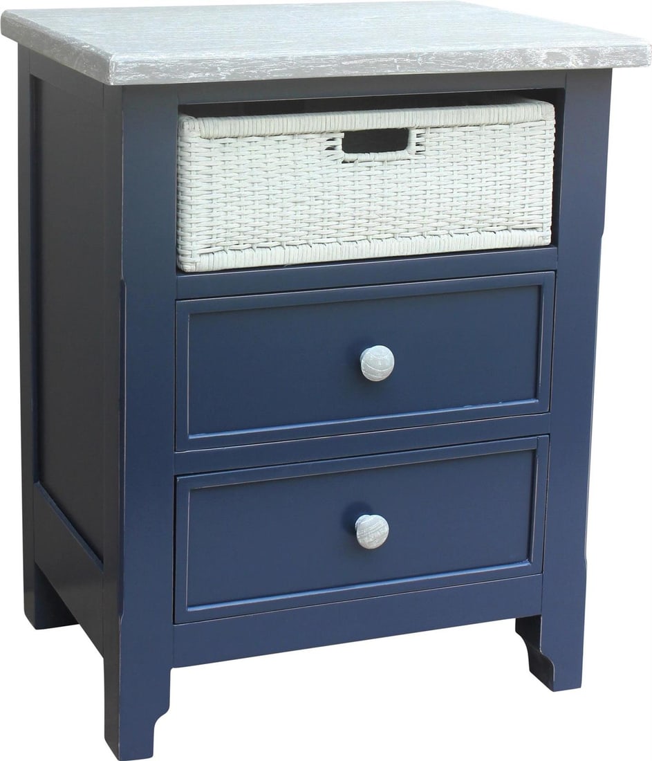 Trade Winds Chesapeake Navy Storage Chest 30H 24W 17.50D (1 of 2)
