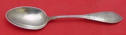 Gorham Whiting Italian Sterling Silver Serving Spoon 8.25 in Monogrammed: Gorham Whiting Italian Sterling Silver Serving Spoon 8.25 in Monogrammed This exquisite serving spoon is crafted from sterling silver and features the elegant Italian by Whiting pattern. Measuring 8 1