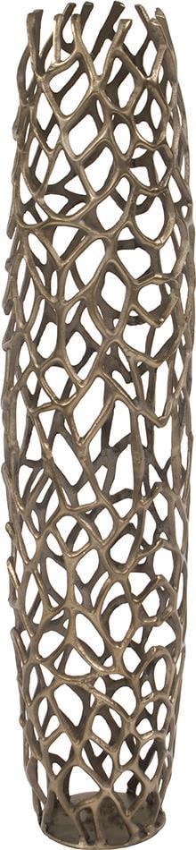 Howard Elliott Organic Modern Aluminum Branch Vase 39.5 Inch Brown Finish: Howard Elliott Organic Modern Aluminum Branch Vase 39.5 Inch Brown Finish This oversized floor vase features a unique branch-inspired design crafted from aluminum with a brown textured finish. Its rou