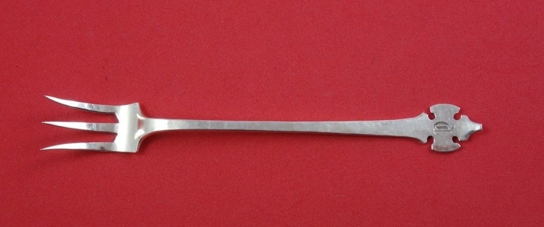 Shreve Sterling Silver Cocktail Fork Fourteenth Century Pattern Mono D 5.5 Inch (1 of 1)