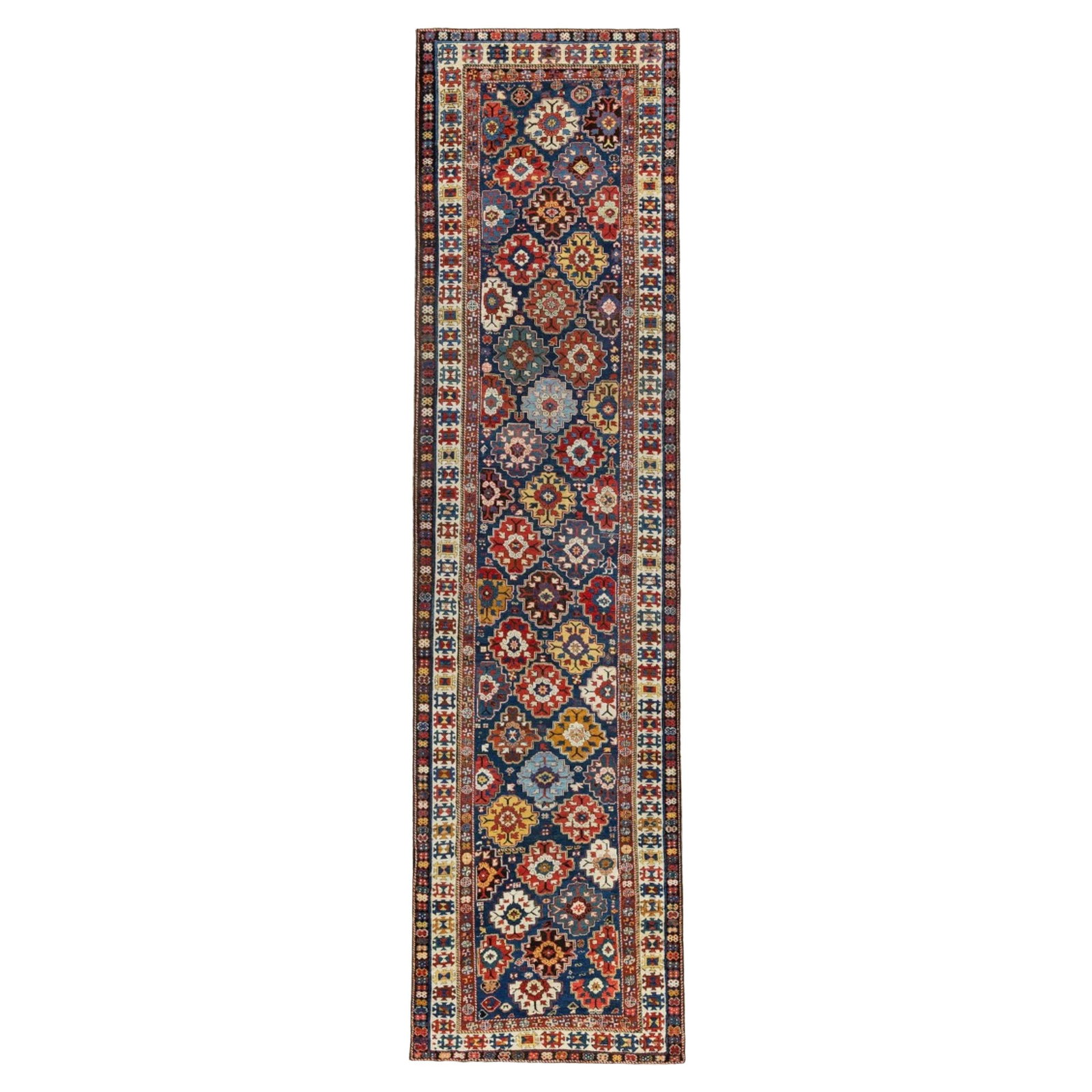 Late 19th Century Hand-Knotted Shirvan Tribal Runner Wool Kazak 39 x 150 in (1 of 10)