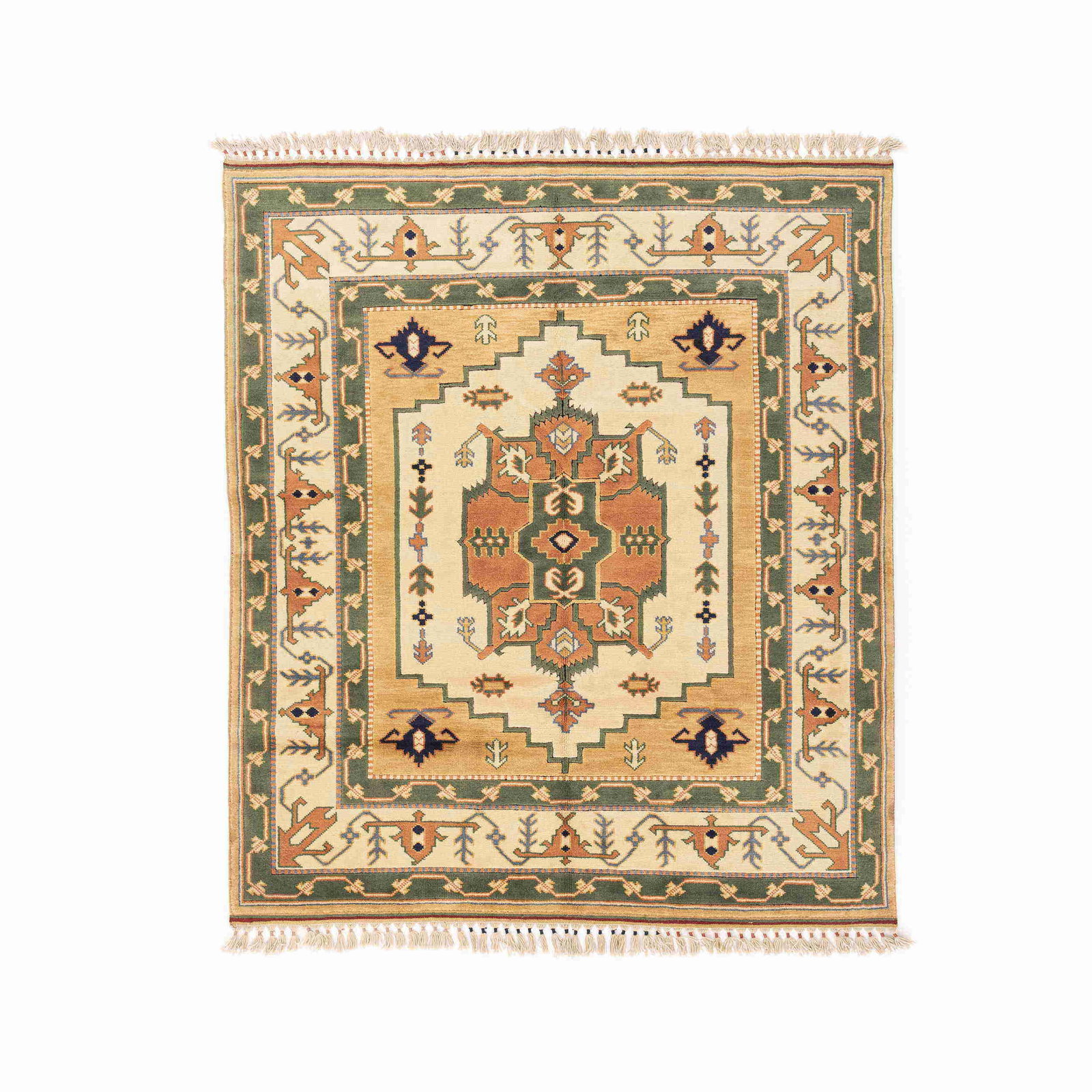 Authentic Handmade Anadol Wool Carpet 78.7 x 88.2 Inches: Authentic Handmade Anadol Wool Carpet 78.7 x 88.2 Inches This authentic handmade Anadol carpet features exquisite craftsmanship with a luxurious wool-on-wool construction. The intricate double knot we