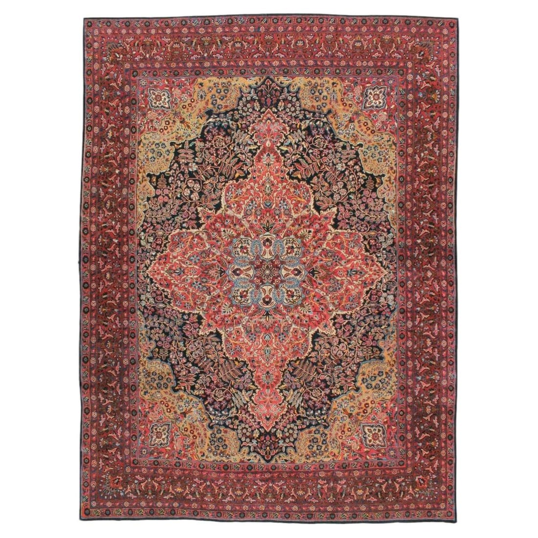 Early 20th Century Wool Hand-Woven Sarouk Rug (1 of 11)