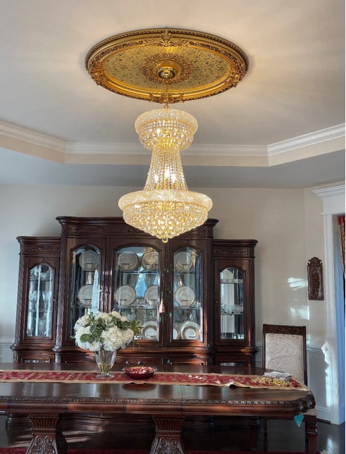 Artistry Primo 15-Light Gold Crystal Empire Chandelier 24in x 32in (1 of 6)