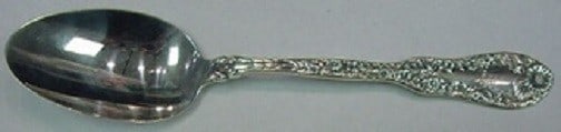 Dominick & Haff Number 10 Sterling Silver Serving Spoon 1850-1899: Dominick & Haff Number 10 Sterling Silver Serving Spoon 1850-1899 This exquisite serving spoon, crafted by Dominick & Haff, showcases the elegant Number 10 pattern. Made from high-quality sterling sil
