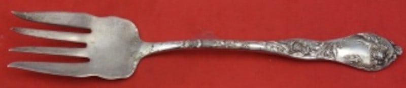 Sterling Silver Thistle Pattern Cold Meat Fork by Blackinton 8 Inch (1 of 2)