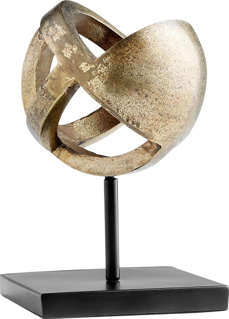 Cyan Brass Tabletop Sculpture Grotto Design (1 of 2)
