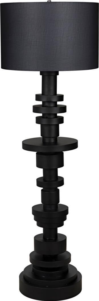 Elegant Wilton Black Metal Floor Lamp 62 Inches with Shade (1 of 1)