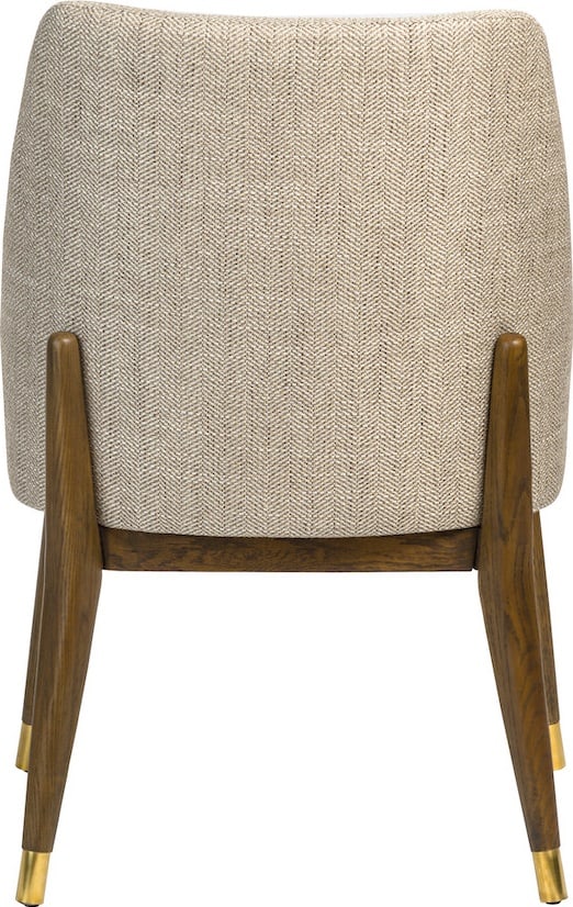 Alder Tweed Cole Dining Chair English Traditional Herringbone Haze Fabric (1 of 5)
