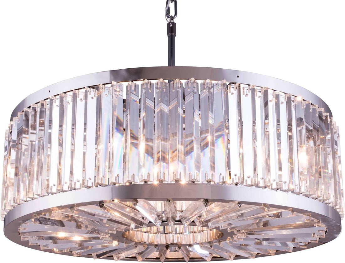 Chelsea Pendant Lamp Clear Crystal Polished Nickel 15.5H 35.5W 35.5D UL-Listed (1 of 1)