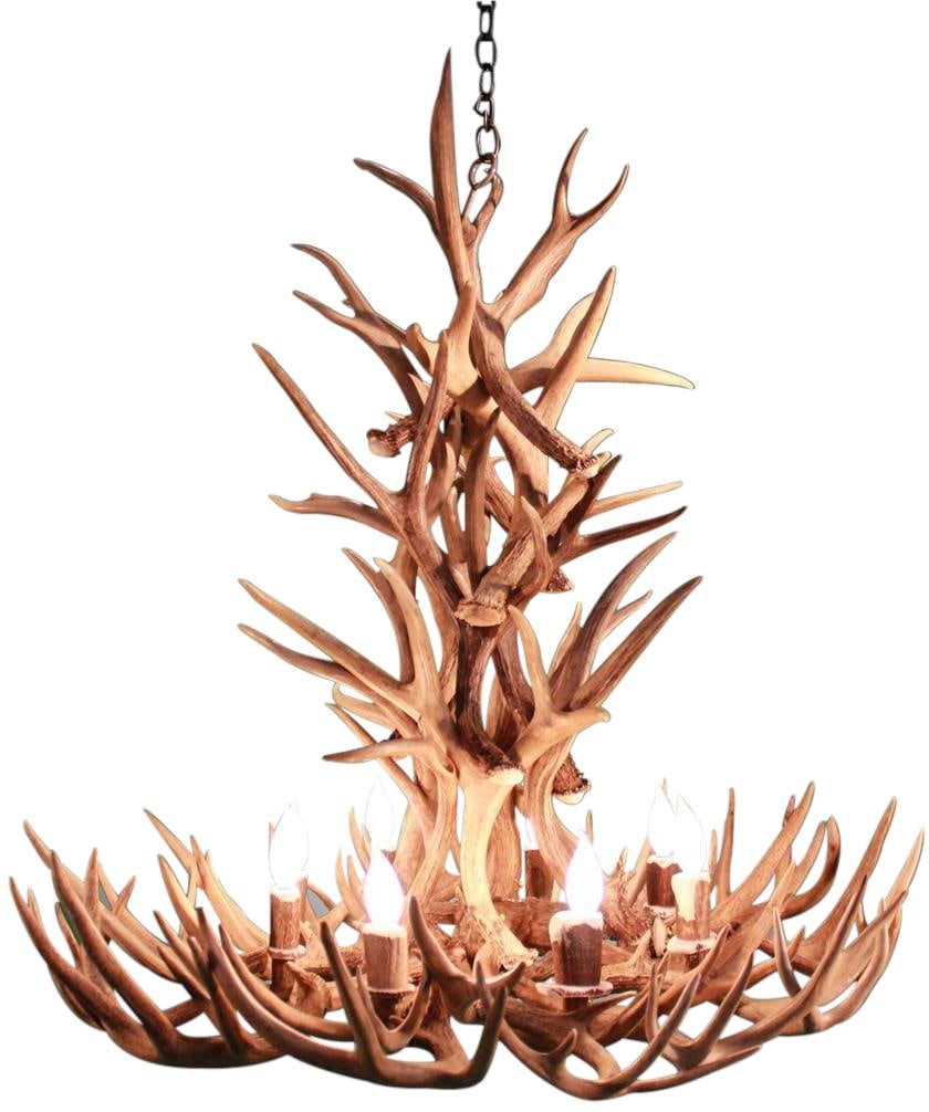Custom Handmade XL Rustic Antler Chandelier 8-Light (1 of 6)