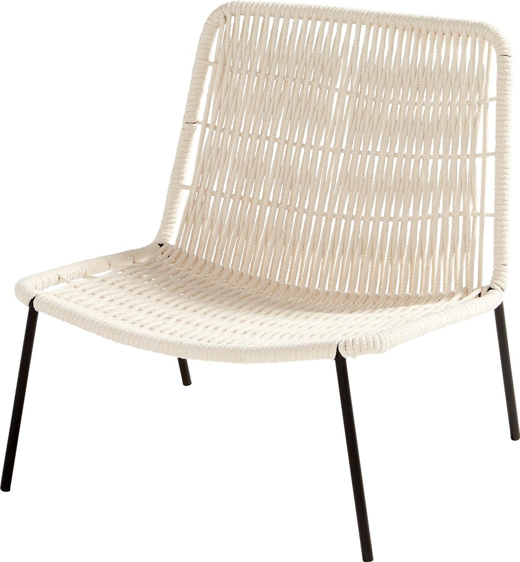 Cyan Althea Chair Mid-Century Modern Cream Cotton Brass Iron (1 of 2)