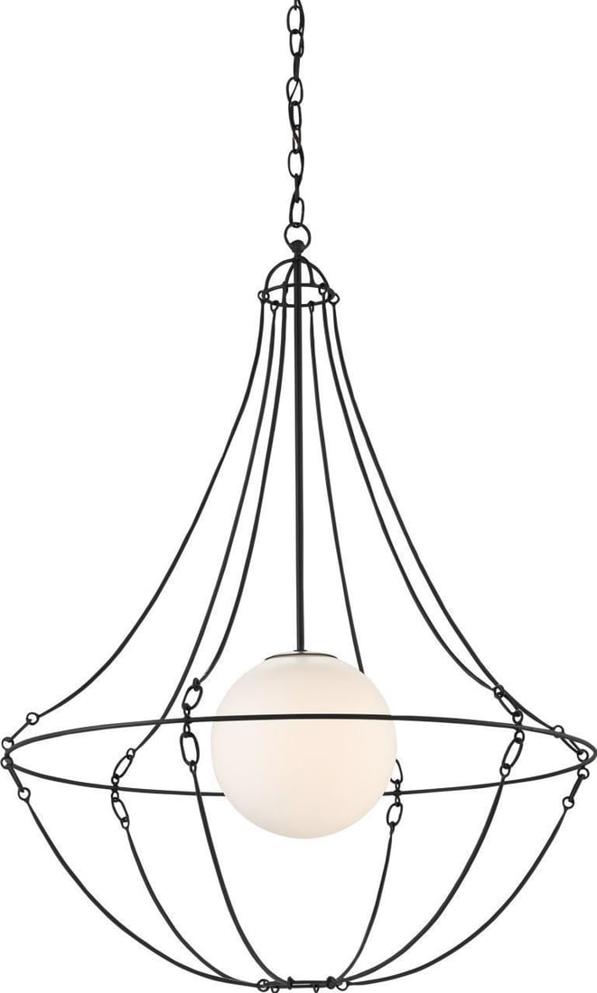 Currey Stanleigh Black Bronze Bell-Shaped Pendant Light (1 of 4)