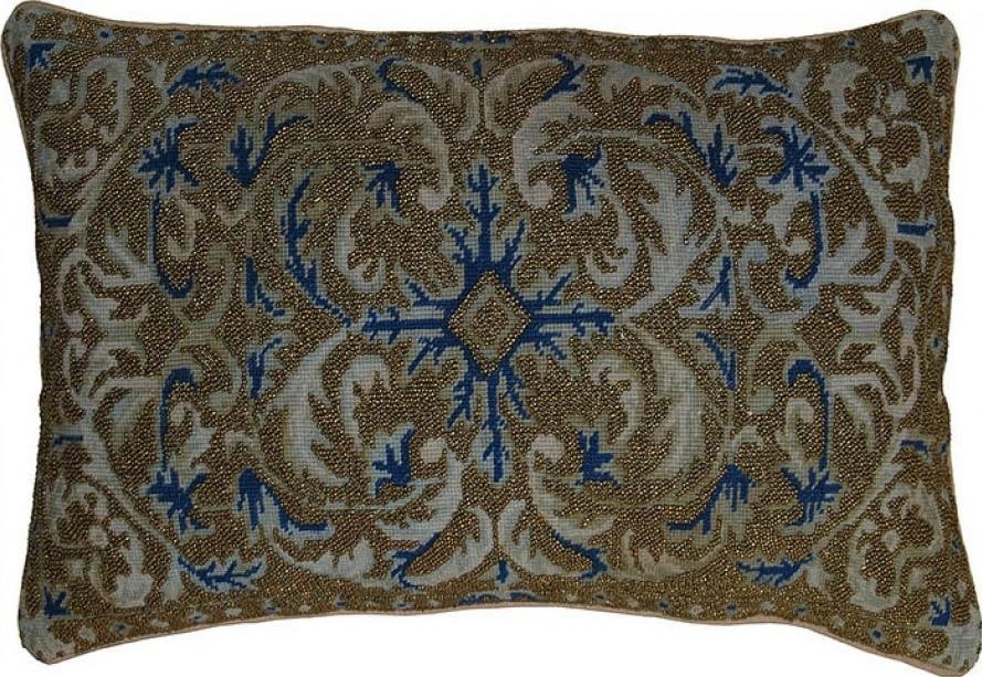 Provence Home Victorian Style Bronze Beaded Throw Pillow 16 x 20 (1 of 1)