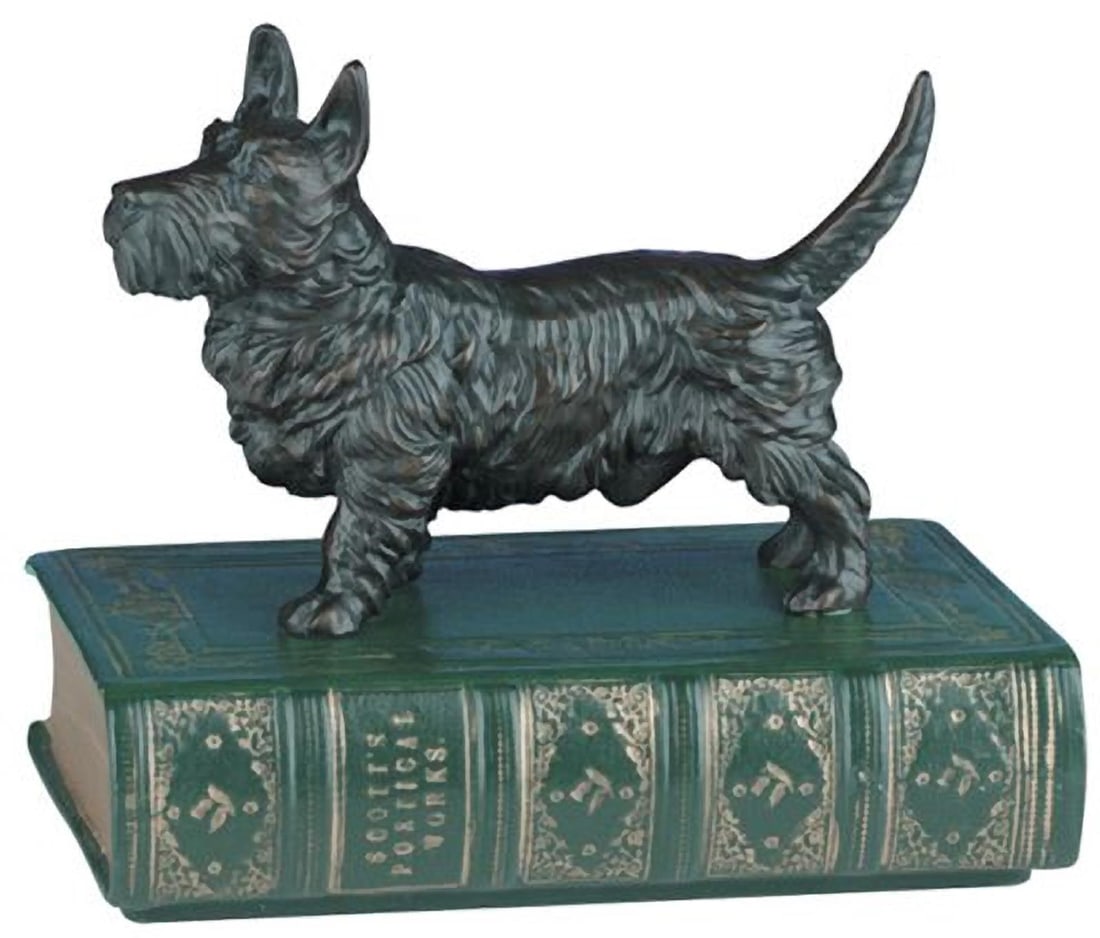 Handcrafted Lodge Style Scottie Dog Sculpture Dog Lovers (1 of 1)