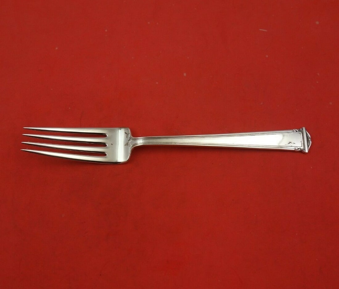 International Sterling Silver Theseum Dinner Fork 7 3/4 Inch Flatware: International Sterling Silver Theseum Dinner Fork 7 3/4 Inch Flatware This exquisite dinner fork is part of the Theseum pattern by International Sterling, crafted from high-quality sterling silver. Me