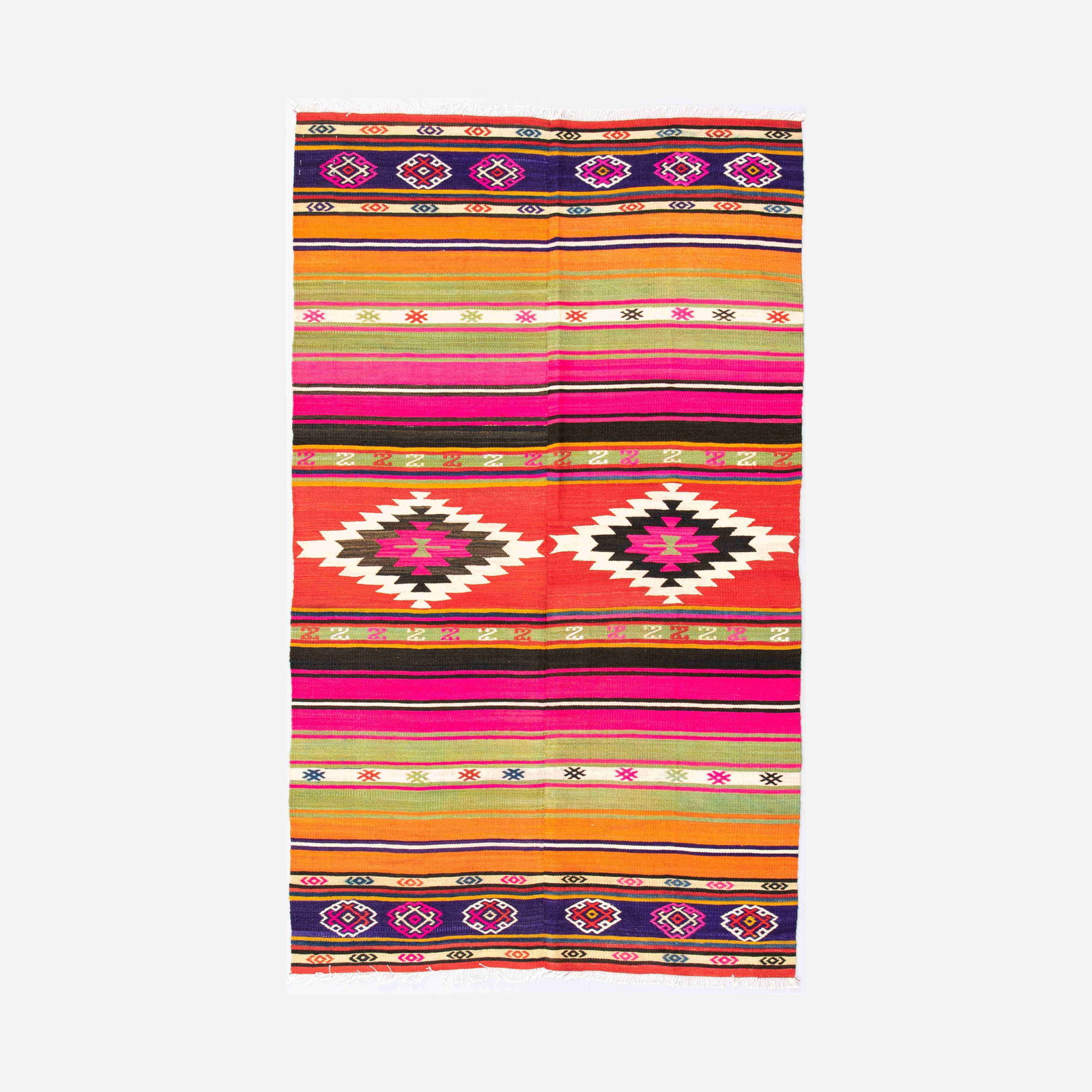 Authentic Anadol Wool on Cotton Kilim 47.2 x 78.7: Authentic Anadol Wool on Cotton Kilim 47.2 x 78.7 This authentic handmade Anadol kilim features a rich wool on cotton construction, showcasing traditional craftsmanship. Perfect for adding a touch of 