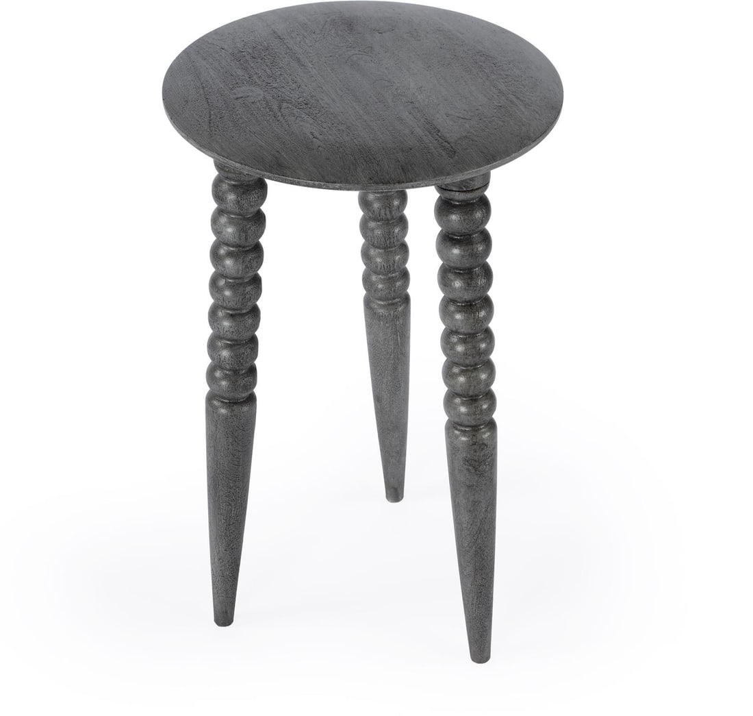 Butler Fluornoy Gray Side Table Mango Wood Transitional Style (1 of 6)