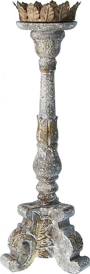 Provence Home Transitional Grey Gold Wood Candle Holder 20H 6W: Provence Home Transitional Grey Gold Wood Candle Holder 20H 6W Illuminate your space with this stylish transitional candle holder, perfect for adding a touch of elegance to any decor. Crafted from dur