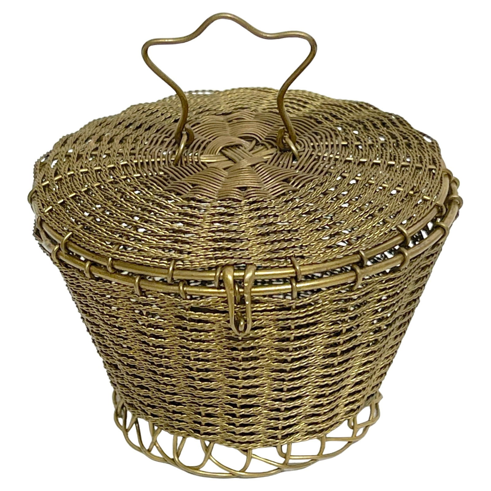 Napoleon III Gilt Bronze Woven Basket Table Box France 19th Century (1 of 17)